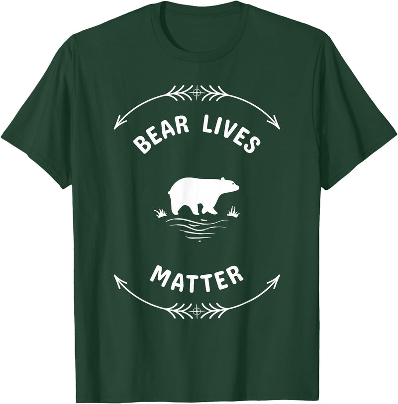 Animal Lover Save The Bears Wild Animal Tees Animal Lover Bear Lives Matter Save The Bears T-Shirt T-Shirt - Dark Green
