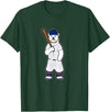 GrafixJoker Baseball Polar Bear Pete T-Shirt - Dark Green