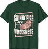 Skinny Pig Wheek Design for a Guinea Pig Lover T-Shirt - Dark Green