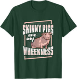 Skinny Pig Wheek Design for a Guinea Pig Lover T-Shirt - Dark Green