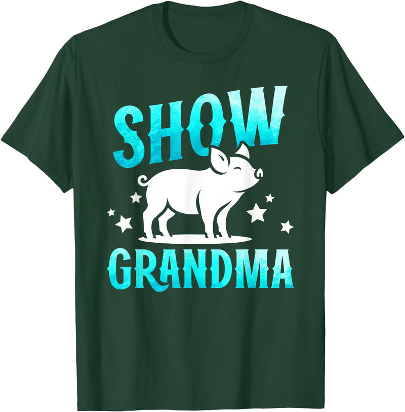 Pig Show Grandma On Mother's Day Pig Show Grandma Best Pig Show Grandmother T-Shirt - Dark Green