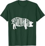 Capitalism Co Capitalist Pig - Fun Novelty Tshirt for Entrepreneurs T-Shirt - Dark Green