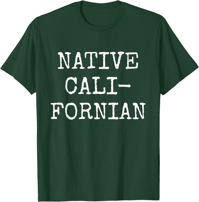 Native Californian T-Shirt - Cali California Bear Apparel T-Shirt - Dark Green