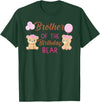 Family Birthday Bear Gifts Brother of The Birthday Girl Bear 1st Birthday Party Girl T-Shirt - Dark Green