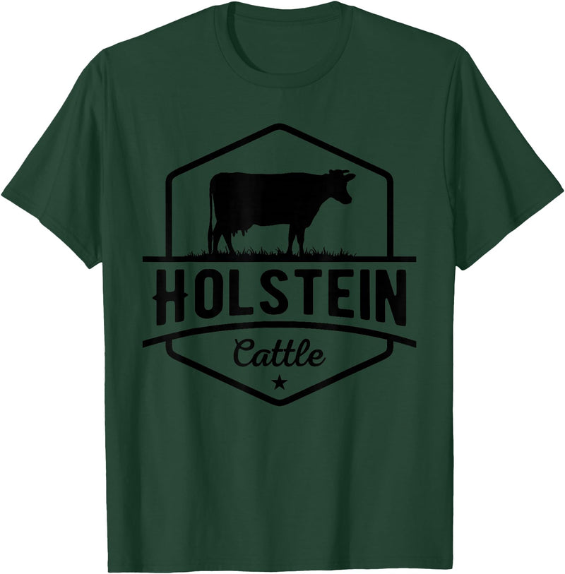 Farm and Holstein Cow for Men and Cattle Clothing Holstein Cattle - Holstein Cow for Farmers T-Shirt - Dark Green