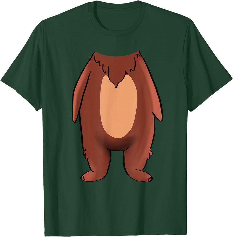 The Easy Costume Idea Shop Bear Halloween Costume Shirt - Brown Grizzly Bear T-Shirt - Dark Green