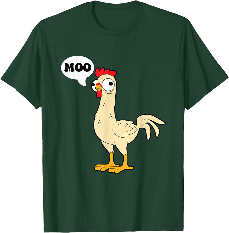 gift creative original father joke humor amusing Chicken - Hen - Fowl - Cow - Funny - Joke - dad Joke T-Shirt - Dark Green