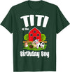 Birthday Boy Farm Animal Theme Titi Of The Birthday Boy Farm Animal Birthday Party Celebration T-Shirt - Dark Green