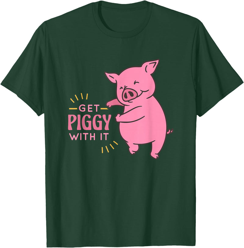 Cute Animal Pigs Clothing For Children And Adults Funny and Cute Pig Saying for Kids and Adults T-Shirt - Dark Green