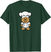 Bear In A Chef Hat - Cute Chef Bear Chef Bear - Cute Bear In A Chef's Hat Bear Chef T-Shirt - Dark Green
