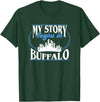 City Designs by Dennex Born in Buffalo T-Shirt - Dark Green