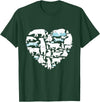 Polar beart lover heart gifts idea kids boys girls Polar Bear Lover Polar Bear Heart Valentine Gift Men Women T-Shirt - Dark Green