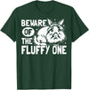 Beware of the Fluffy One - Lionhead Rabbit T-Shirt in Dark Green