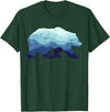 Grizzly Bear Mountains - Gifts & Apparel Co. Bear Nature Mountains Grizzly Hiking Camping Outdoor Gift T-Shirt - Dark Green