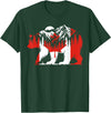 Polar Bear Canadian Flag Canada Day Maple Leaf Polar Bear Animal Canadian Flag Maple Leaf Nature Canada Day T-Shirt - Dark Green