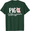 Funny Pig Lover Shirts Pig Whisperer - Pig Lover Pig Farming Piglet Farmer Farm T-Shirt Small - Dark Green