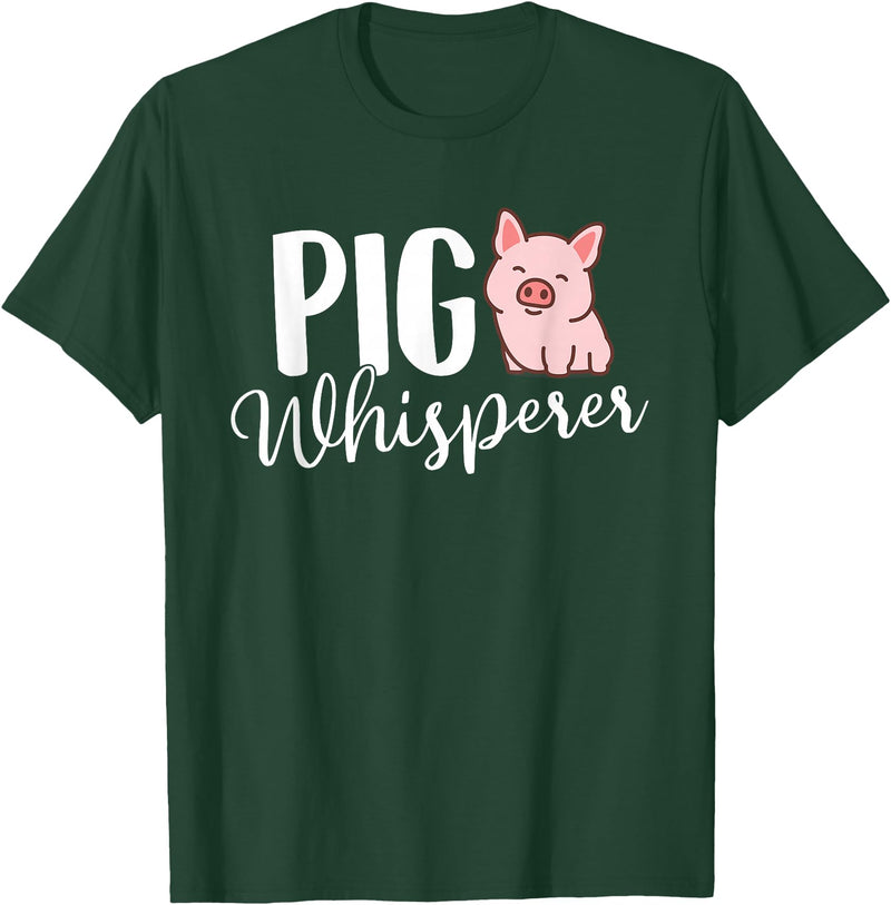 Funny Pig Lover Shirts Pig Whisperer - Pig Lover Pig Farming Piglet Farmer Farm T-Shirt Small - Dark Green