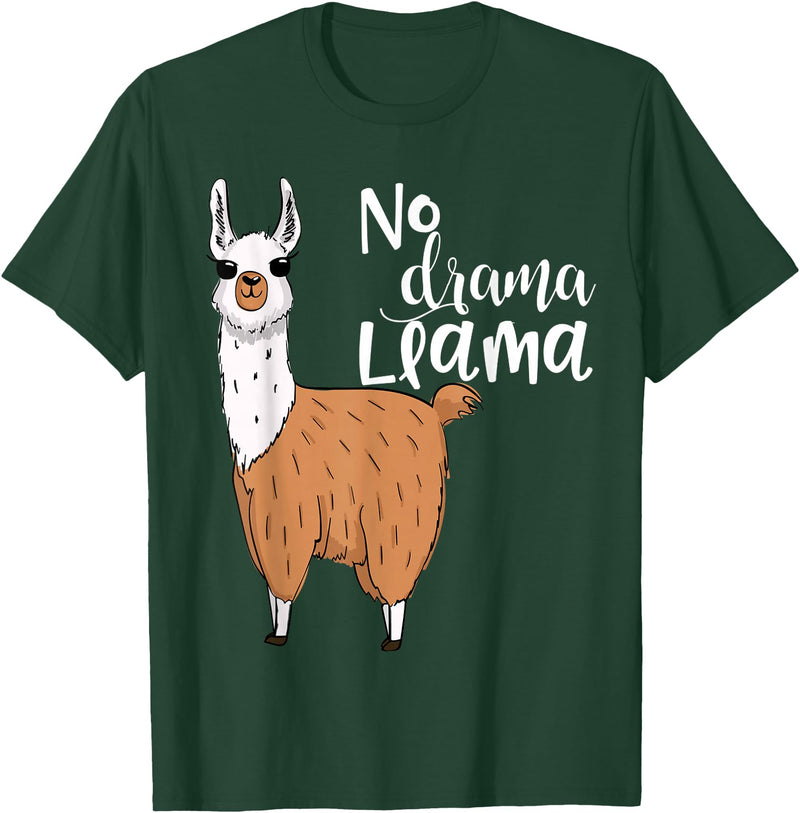 Lama-Kostüm! Lama Pyjama! Kein Drama Lama Llama Costume! Llama Pyjama! No Drama Lama T-Shirt - Dark Green