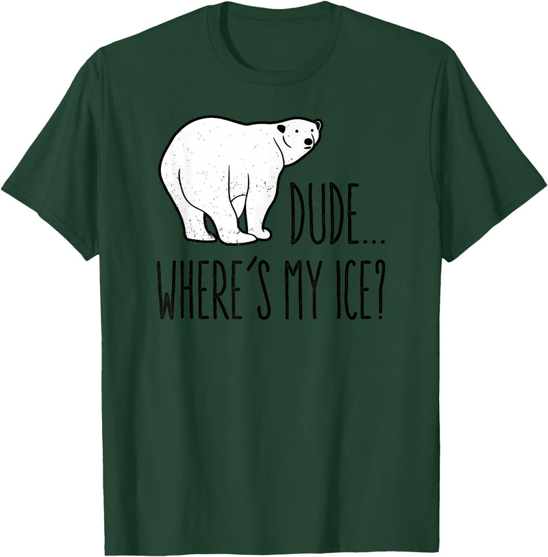 Polar Bears Against Climate Change Climate Change Polar Bear Environmentalist Gift T-Shirt - Dark Green