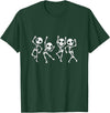 halloween costumes skeleton halloween dabbing and dancing tshirt T-Shirt - Dark Green