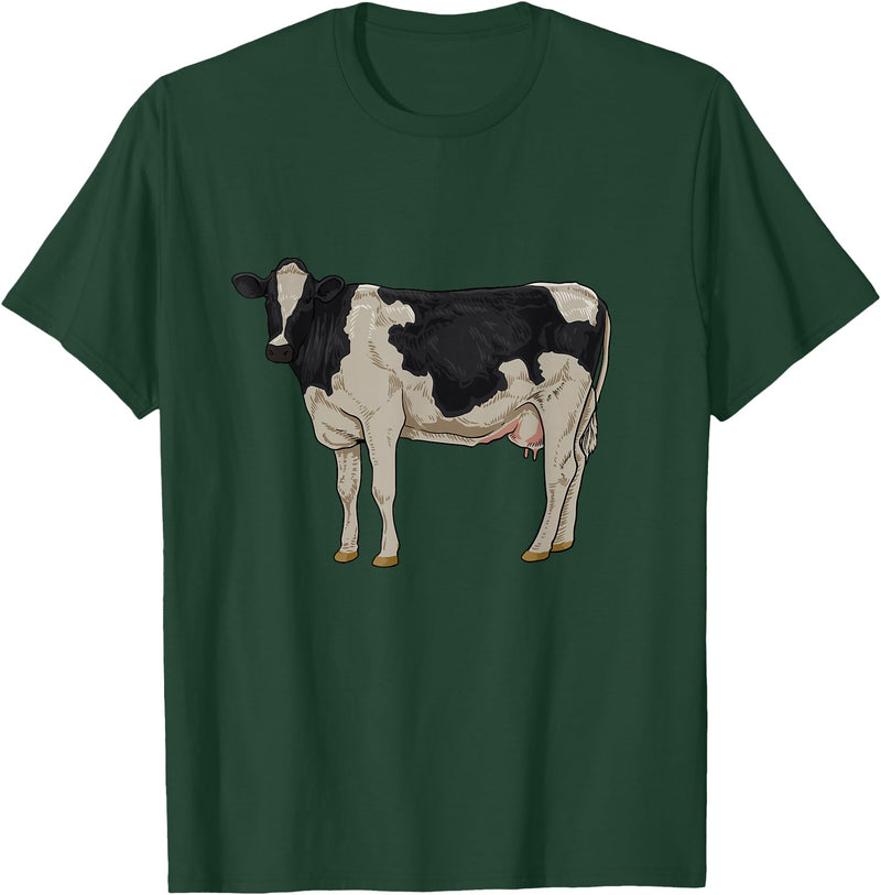 Cows and cattle Drawing of a Holstein cattle T-Shirt - Dark Green