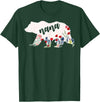Nana Shirts By No1 Tees Nana Bear Shirt - Nana Bear Water Color Flower Grandma T-Shirt - Dark Green