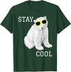 Cool bleiben Eisbär Stay Cool Cute Baby Polar Bear Cub with Sunglasses T-Shirt - Dark Green