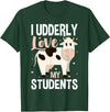 Cow Lover Gift Co. Cow Teacher Lover T-Shirt - Dark Green