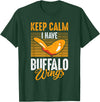 Buffalo Wings Fried Chicken Hot Wing Sauce T-Shirt - Dark Green