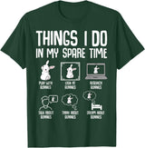 Things I Do in My Spare Time Bunny Rabbit Girls Kids Womens T-Shirt in Dark Green