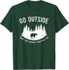 Explore Tees Go Outside Worst Case Scenario A Bear Kills You Explorer Tee T-Shirt - Dark Green