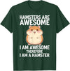 Cute Hamster Design for Men Women Kids Animal Hamster Lover T-Shirt - Dark Green