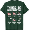 Pig Things I Do In My Spare Time Novelty Designs Pig Things I Do In My Spare Time For Men Women & Kids T-Shirt - Dark Green