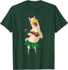 Llama Ukulele Luau TShirt Cute Gifts Llama Ukulele Luau Cute Funny Cool Hawaii Alpaca Gift T-Shirt - Dark Green