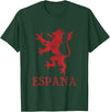 Threadrock Espana Spain Lion Symbol Spanish Spanish Pride T-Shirt - Dark Green