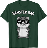 Funny Hamster Design for Men Dad Boys Animal Hamster Lover T-Shirt - Dark Green