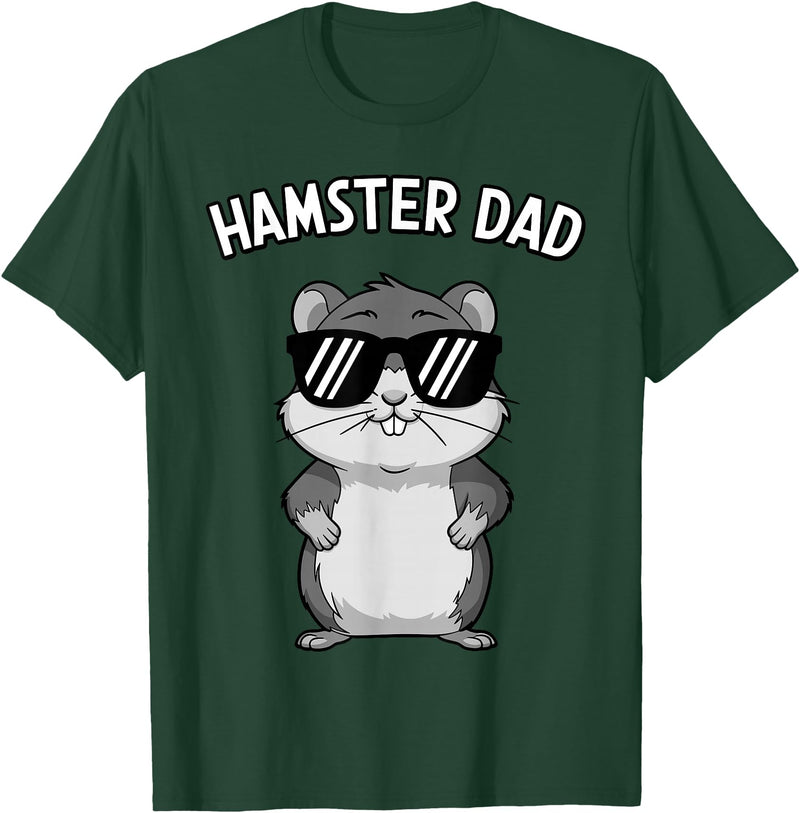 Funny Hamster Design for Men Dad Boys Animal Hamster Lover T-Shirt - Dark Green
