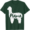 Happy Mothers Day Shirt Cute Gift Ideas Cute Proud Mama Llama Alpaca Happy Mothers Day Gift Shirt T-Shirt - Dark Green