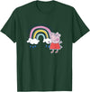 Peppa Pig Without Rain There Would Be No Rainbows Cute Shot T-Shirt - Dark Green