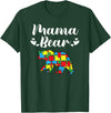 Mama Bear Autism Awareness Mom Puzzle Clothing Co Autism Awareness Mama Bear Proud Autistic Mom T-Shirt - Dark Green
