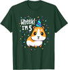 Guinea Pig Birthday by Joy Haus Guinea Pig Birthday Party Wheek Kids 5 Year Old 5th Outfit T-Shirt - Dark Green