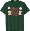 Family Birthday Bear Gifts Aunt of The Birthday for Girl Bear 1st Birthday Party Girl T-Shirt - Dark Green