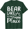 Lake Gifts & Accessories Bear Lake Is My Happy Place - Camping Nature Outdoor Lake T-Shirt - Dark Green