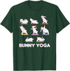 Bunny Yoga Cute Rabbits Do Sport T-Shirt in Dark Green