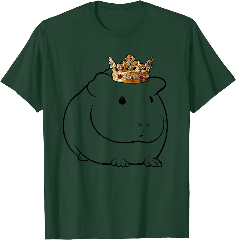 Miller Sye Guinea Pig Wearing Crown T-Shirt - Dark Green
