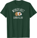 Guinea pig Lover Apparel - jy Guinea Pig Apparel men boys Worlds Best Guinea Pig Dad T-Shirt - Dark Green