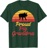 Pig Lover Gifts & Accessories Proud Pig, Grandma, Pig Holder, Pig Holder, Pig Dog, Grandma T-Shirt - Dark Green