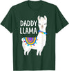 Birthday Llama Shirts Gift Daddy Llama Funny Father's Day Shirt Men, Dad, Dad Birthday T-Shirt - Dark Green