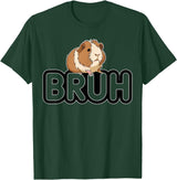 Magical and Funny Guinea Pig owner Gifts Bruh Guinea Pig T-Shirt - Dark Green