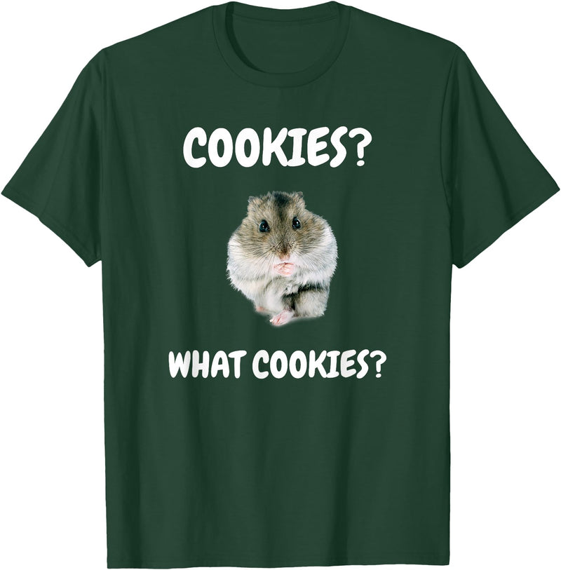 What Cookies Dwarf Hamster Funny Meme T-Shirt - Dark Green